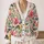 Pink and Yellow Watercolor Florals for Relaxed Autumn Vacation and Date Days for Women All-over Print Knitted Cardigan - 2