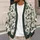 White Roses and Black Butterflies for Spring Vacations and Elegant Date Nights for Women All-over Print Knitted Cardigan - 5