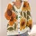 Orange Daisy Floral Bohemian Autumn Layering Style For Women Vacation Date Wear All-over Print Knitted Cardigan - 4