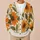 Orange Daisy Floral Bohemian Autumn Layering Style For Women Vacation Date Wear All-over Print Knitted Cardigan - 6