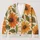 Orange Daisy Floral Bohemian Autumn Layering Style For Women Vacation Date Wear All-over Print Knitted Cardigan - 1