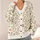 Pink Wildflower Sprigs for Spring Layering, Everyday Garden Style, and Nature Lovers All-over Print Knitted Cardigan - 4