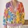 Colorful Daisy Bloom Motif for Cheerful Vacation Layering and Everyday Women’s Style All-over Print Knitted Cardigan - 2