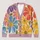 Colorful Daisy Bloom Motif for Cheerful Vacation Layering and Everyday Women’s Style All-over Print Knitted Cardigan - 1