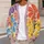 Colorful Daisy Bloom Motif for Cheerful Vacation Layering and Everyday Women’s Style All-over Print Knitted Cardigan - 5