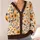 Golden Wildflower Meadow Style for Everyday Layering and Weekend Wear for Modern Women All-over Print Knitted Cardigan - 4