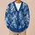 Blue Watercolor Winter Evergreen Trees for Holiday Snow Days and Cozy Layering Style All-over Print Knitted Cardigan - 6