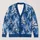 Blue Watercolor Winter Evergreen Trees for Holiday Snow Days and Cozy Layering Style All-over Print Knitted Cardigan - 1