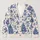 Blue And White Holiday Ornament Motifs For Cozy Winter Gatherings And Vacation Dates All-over Print Knitted Cardigan - 1