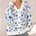 Blue Floral Boho Layering Top for Spring Vacations and Everyday Resort Style Wear All-over Print Knitted Cardigan - 4