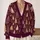 Pink Gold Pine Trees for Cozy Holiday Layering and Festive Winter Wardrobe Style All-over Print Knitted Cardigan - 2