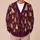Pink Gold Pine Trees for Cozy Holiday Layering and Festive Winter Wardrobe Style All-over Print Knitted Cardigan - 6