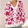 Pink Purple Hearts For Romantic Layering And Everyday Love Style For Women Year-Round All-over Print Knitted Cardigan - 4
