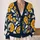 Golden Wildflower Botanical Motifs for Everyday Bohemian Layering and Holiday Style All-over Print Knitted Cardigan - 2