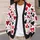 Red Black Heart Motif For Valentine's Day Layering And Everyday Love Style For Women All-over Print Knitted Cardigan - 5
