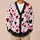 Red Black Heart Motif For Valentine's Day Layering And Everyday Love Style For Women All-over Print Knitted Cardigan - 6