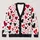 Red Black Heart Motif For Valentine's Day Layering And Everyday Love Style For Women All-over Print Knitted Cardigan - 1