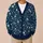 Navy White Wildflower Garden for Casual Spring Travel and Everyday Layering Women All-over Print Knitted Cardigan - 6