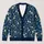 Navy White Wildflower Garden for Casual Spring Travel and Everyday Layering Women All-over Print Knitted Cardigan - 1