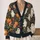 Ghost Pumpkin Rose Halloween Botanical Layering Style for Women and Autumn Gatherings All-over Print Knitted Cardigan - 2