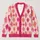 Pink Argyle Diamonds for Cozy Holiday Layering and Everyday Office Style for Women All-over Print Knitted Cardigan - 1