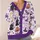 Purple Halloween Ghosts, Black Cats and Pumpkins for Cozy Autumn Layering Women All-over Print Knitted Cardigan - 4