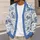 Blue Dachshunds Among Botanical Sprigs for Relaxed Vacation Layering, Women's Everyday Style All-over Print Knitted Cardigan - 5