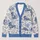 Blue Dachshunds Among Botanical Sprigs for Relaxed Vacation Layering, Women's Everyday Style All-over Print Knitted Cardigan - 1