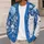 Blue Floral White Cat Scene For Cozy Autumn Layering And Everyday Wear All-over Print Knitted Cardigan - 5