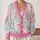 Dreamy Pastel Butterfly Boho Layer For Beach Vacations And Summer Dates Plus Size All-over Print Knitted Cardigan - 2