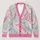 Dreamy Pastel Butterfly Boho Layer For Beach Vacations And Summer Dates Plus Size All-over Print Knitted Cardigan - 1