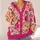 Playful Pink Cats And Citrus Fruit For Cheerful Everyday Layering And Weekend Style All-over Print Knitted Cardigan - 4