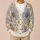 Colorful Hand-Drawn Flowers for Beach Vacations and Everyday Layering, Plus Size Women All-over Print Knitted Cardigan - 6