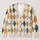 Colorful Argyle Diamonds for Autumn Layering and Casual Office Style for Modern Women All-over Print Knitted Cardigan - 1
