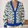 Blue Sardine Motif For Coastal Holiday Layering And Everyday Women's Casual Style All-over Print Knitted Cardigan - 2