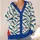 Blue Sardine Motif For Coastal Holiday Layering And Everyday Women's Casual Style All-over Print Knitted Cardigan - 4