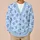 Light Blue Flowers and Dots for Spring Vacation Style, Relaxed Everyday Layering for Women All-over Print Knitted Cardigan - 6