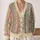 Vintage Paisley Floral Stripes for Autumn Layering, Colorful Bohemian Women's Style All-over Print Knitted Cardigan - 2