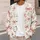 Dusty Rose Bows and Botanical Sprigs for Romantic Spring Vacation Style for Women All-over Print Knitted Cardigan - 5