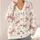 Dusty Rose Bows and Botanical Sprigs for Romantic Spring Vacation Style for Women All-over Print Knitted Cardigan - 4