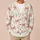 Dusty Rose Bows and Botanical Sprigs for Romantic Spring Vacation Style for Women All-over Print Knitted Cardigan - 6