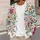 Colorful Floral Dragonfly Motifs for Spring Layering and Plus Size Women’s Daily Style All-over Print Knitted Cardigan - 5