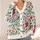 Colorful Floral Dragonfly Motifs for Spring Layering and Plus Size Women’s Daily Style All-over Print Knitted Cardigan - 4