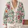 Colorful Floral Dragonfly Motifs for Spring Layering and Plus Size Women’s Daily Style All-over Print Knitted Cardigan - 2