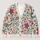 Colorful Floral Dragonfly Motifs for Spring Layering and Plus Size Women’s Daily Style All-over Print Knitted Cardigan - 1