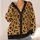 Black Skull And Leopard Motifs For Autumn Layering, Casual Vacation Style For Women All-over Print Knitted Cardigan - 4