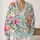 Light Blue Floral Garden for Relaxed Spring Layering, Vacation Days, and Date Nights All-over Print Knitted Cardigan - 2