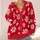 Red Peppermint Candy Swirls for Festive Holiday Layering and Everyday Winter Cheer All-over Print Knitted Cardigan - 4