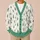 Teal Evergreen Trees for Cozy Winter Holiday Layering and Everyday Outdoor Lovers All-over Print Knitted Cardigan - 6