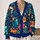 Spooky Pumpkin Skull Floral Motifs For Halloween Parties And Cozy Fall Style Women All-over Print Knitted Cardigan - 2